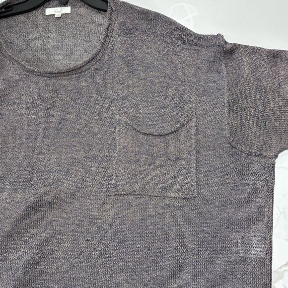 Easel LA | Women’s Oversized Navy Blue Brown Lightweight Open-Knit Sweat… - Picture 4 of 12